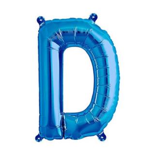 Balon folie litera D albastru 40cm