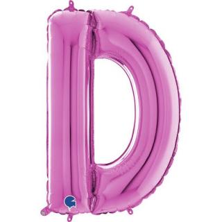 Balon folie litera D Roz 66 cm