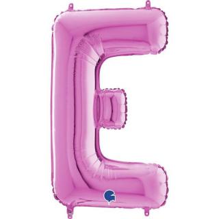 Balon folie litera E Roz 66 cm