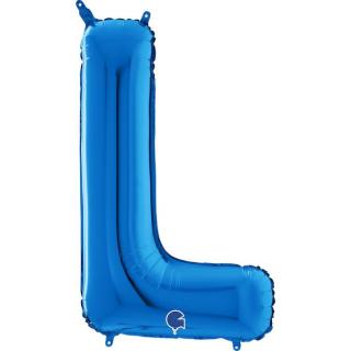 Balon folie litera L albastru 66 cm