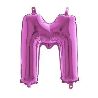 Balon folie litera M roz 36 cm