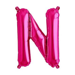 Balon folie litera N roz 40cm