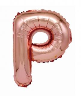 Balon folie litera P rose gold 40 cm