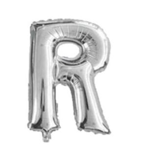 Balon folie litera R argintiu 40cm