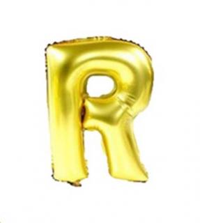 Balon folie litera R auriu 40cm