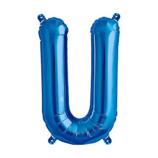 Balon folie litera U albastru 40cm