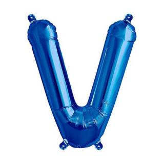 Balon folie litera V albastru 40cm