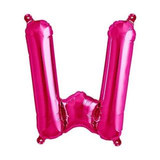 Balon folie litera W roz 40cm