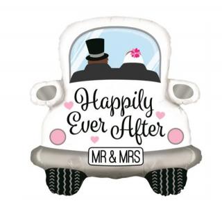 Balon folie masina MR  MRS Happily Ever After 79 cm