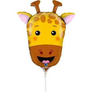 Balon folie mini figurina cap girafa 32   28 cm