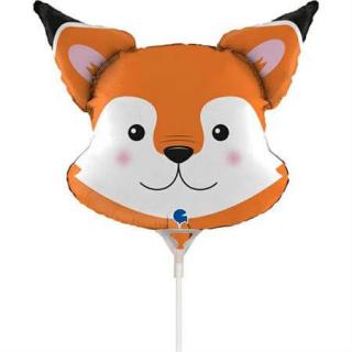 Balon folie mini figurina cap vulpe 32   27 cm