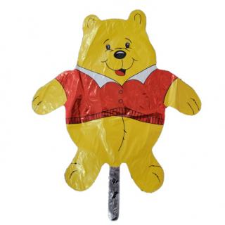 Balon folie mini figurina ursulet galben 35 cm