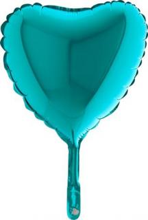 Balon folie mini inima tiffany 24 cm