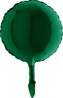 Balon folie mini rotund verde inchis 24 cm