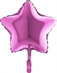 Balon folie mini stea roz 24 cm