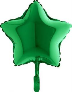 Balon folie mini stea verde 24 cm