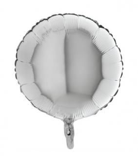 Balon folie rotund argintiu 46 cm