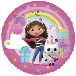 Balon folie rotund Gabby si casuta 46 cm