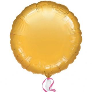 Balon folie rotund Gold   Auriu 43cm