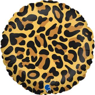 Balon folie rotund imprimeu leopard 46 cm