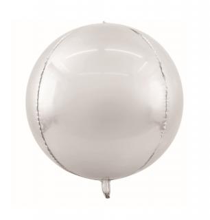 Balon folie sfera argintiu Orbz 38 cm