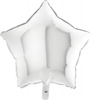 Balon folie stea alba 46 cm