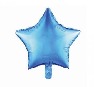 Balon folie stea albastra holograma 45 cm