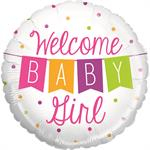 Balon folie welcome Baby Girl 53 cm