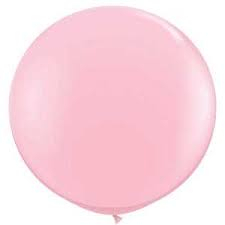 Balon latex jumbo macaron roz deschis 90 cm