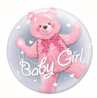 Balon transparent Baby Girl Ursulet 55 cm