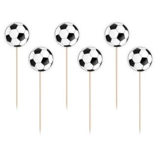 Decor tort plastic minge fotbal 6 buc x 6 cm