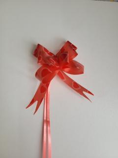 Funda cadouri rosu cu inima 7 cm