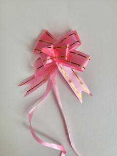 Funda cadouri roz cu auriu 7 cm
