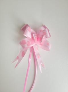 Funda cadouri roz cu inima 7 cm