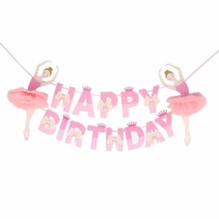 Ghirlanda   banner Happy Birthday balerina 150 x 50cm