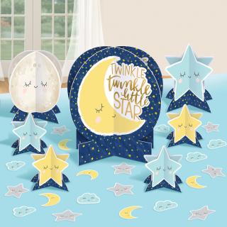 Kit decoratiuni carton masa Twinkle Little star 27 buc