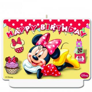 Lumanare Minnie Mouse Happy Birthday 7 x 9 cm