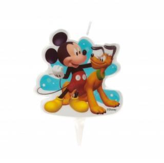 Lumanare tort Mickey si Pluto 2D 7 cm