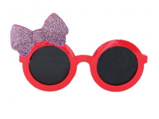 Ochelari rosii Minnie fundita roz