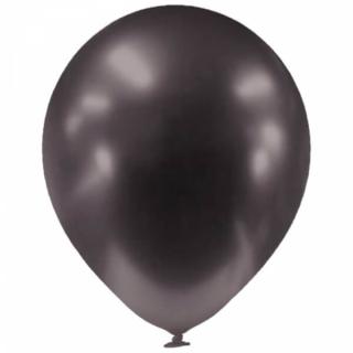 Set 10 baloane latex chrome negru   black 30cm