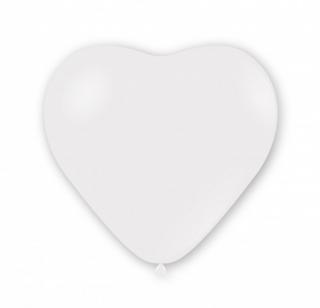 Set 10 baloane latex inima alba 43 cm