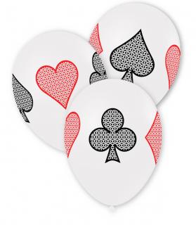 Set 10 baloane latex Poker 30 cm