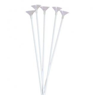 Set 10 bete cu rozete albe 42 cm
