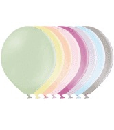 Set 100 baloane latex macaron asortate 13cm