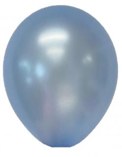 Set 100 baloane latex metalizat albastru deschis 13 cm