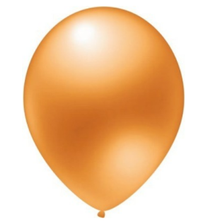 Set 100 baloane latex metalizat portocaliu deschis 13 cm