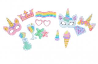 Set 12 propsuri Unicorn 30 cm x 14 cm