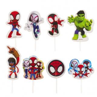 Set 16 decoratiuni briosa Spidey 5 cm