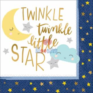 Set 16 servetele Luna nori stele Twinkle Little Star 33   33 cm