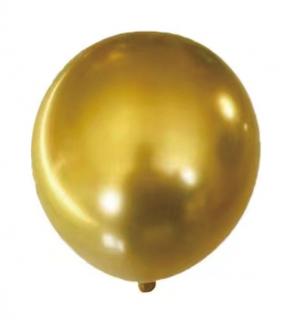 Set 2 baloane latex jumbo chrome auriu oglinda 45 cm